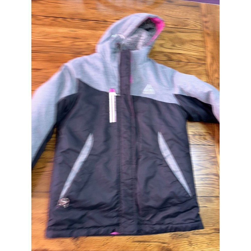 Gerry Jacket Coat 3-in-1 Girls Med 10/ 12 Grey Black Pink Hooded Full Zip Pants